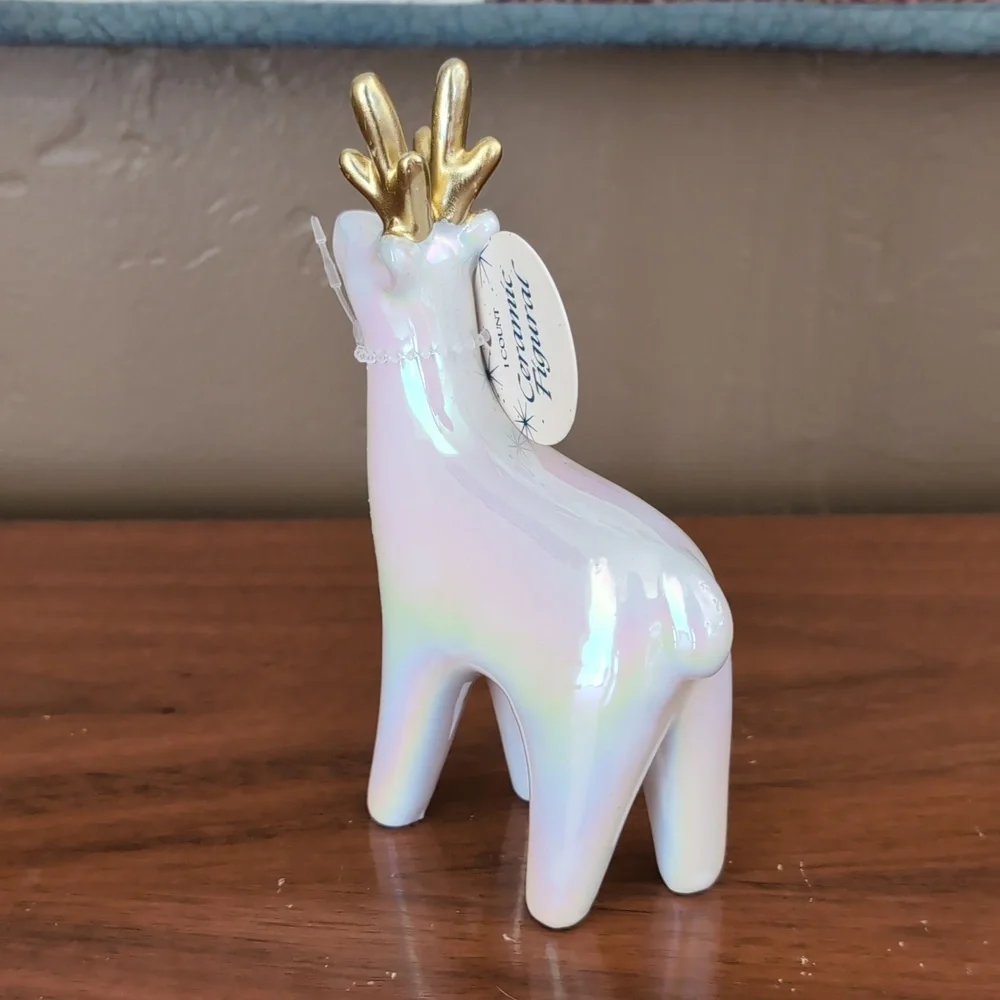 NWT Target Bullseye Playground Christmas 2024 3 Ceramic figures iridescent